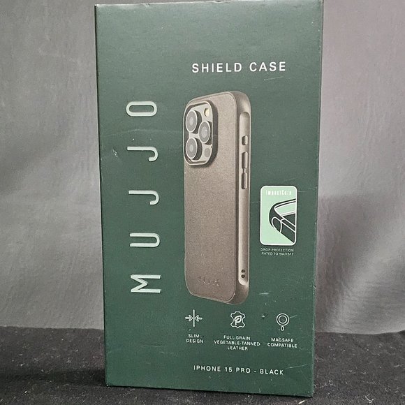 Mujjo Leather Phone Case - Fits iPhone 15 Pro - MagSafe Compatible Europ Leather - Picture 1 of 2